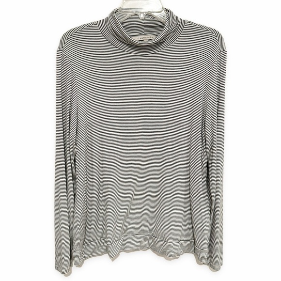 41 Hawthorn | Striped Turtleneck Top Spandex Black White Size XL - Picture 1 of 5